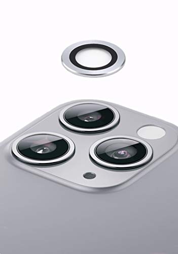 WEOFUN Kamera Schutzfolie, kompatibel mit iPhone 11 Pro/iPhone 11 Pro Max/iPhone 12 Mini/iPhone 12, [3 Stück], [360-Grad-Vollabdeckung, 9H-Härte, Kratzfestigkeit, hohe Auflösung] -Silber von WEOFUN