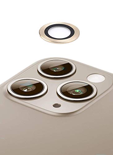 WEOFUN Kamera Schutzfolie für iPhone 11 Pro/iPhone 11 Pro Max/iPhone 12 Mini/iPhone 12 [3 Stück], [ 360 Grad Full Coverage, 9H Härte, Anti-Kratzer, Hochauflösend ] - Gold von WEOFUN