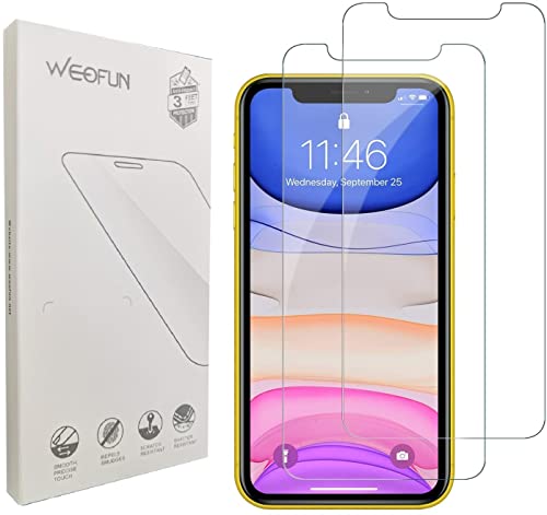 WEOFUN Panzerfolie für iPhone XR/iPhone 11 [2 Stück] ，Schutzfolie kompatibel mit iPhone XR,iPhone 11 [ 9H Härte Displayschutz, Anti-Kratzen, Anti-Öl, Anti-Bläschen ] von WEOFUN