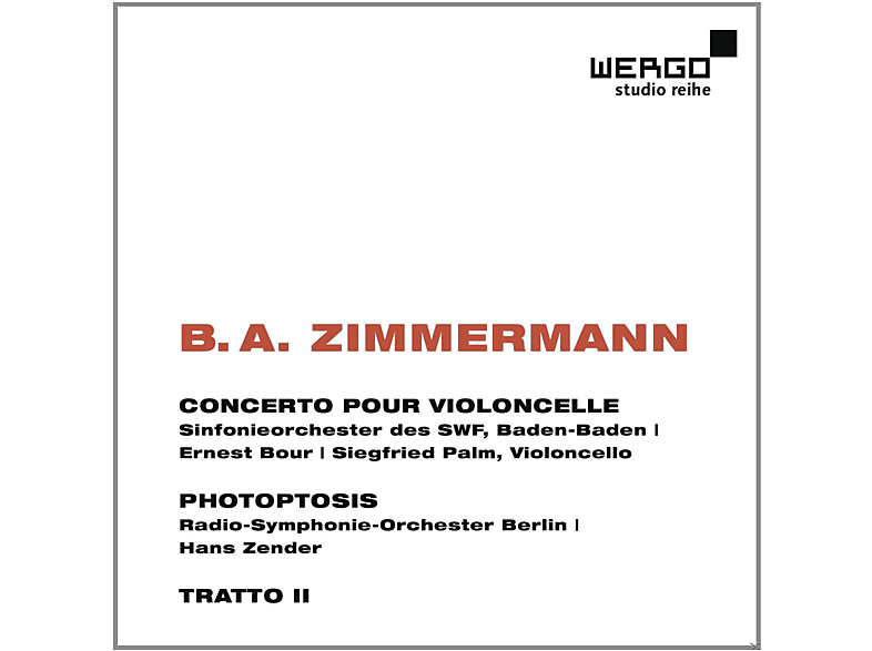 VARIOUS - Cellokonzert / Photoptosis Tratto II (CD) von WERGO