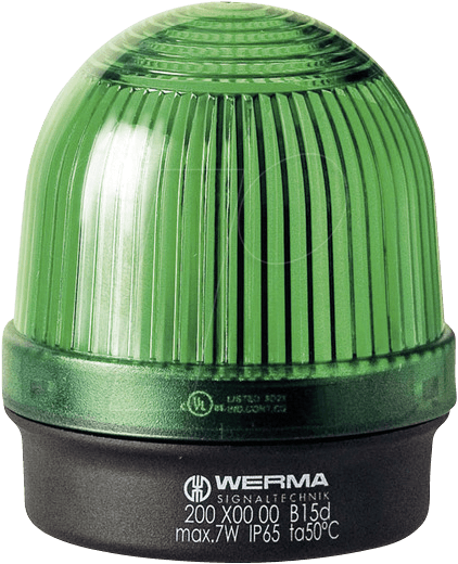 WERMA 200 200 00 - Aufbauleuchte, Bodenmontage, grün, 12-240 V von WERMA SIGNALTECHNIK