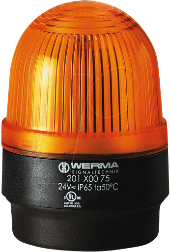 WERMA 201 300 75 - Aufbauleuchte, LED, Boden, gelb, 24 V AC/DC von WERMA SIGNALTECHNIK