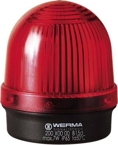 Werma Signaltechnik Signalleuchte 200.100.00 200.100.00 Rot Dauerlicht 12 V/AC, 12 V/DC, 24 V/AC, 24 von WERMA SIGNALTECHNIK