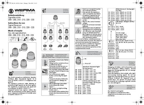 Werma Signaltechnik Signalleuchte 202.500.68 202.500.68 Blau Blitzlicht 230 V/AC von WERMA SIGNALTECHNIK