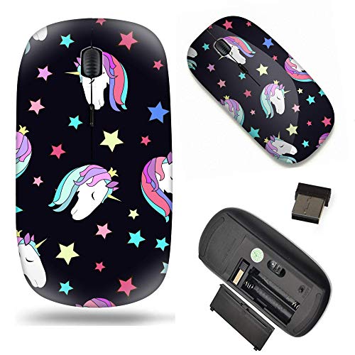 WERPOWER Unique Pattern Optical Mice Mobile Wireless Mouse 2.4G Portable for Notebook, PC, Laptop, Computer - Colorful Kids Pattern. von WERPOWER