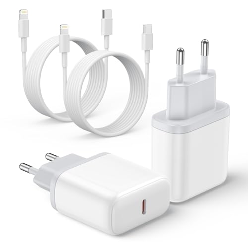 iPhone-Ladegerät,[MFI-Zertifiziert] 4er-Pack USB-C Schnellladegerät für iPhone 14 Pro/14 Plus/14/12 Mini/SE/12/11/XS/iPad,20 W USB-C-Ladegerät und 2M Langes iPhone-Ladekabel,PD 3.0 USB-C-Netzteil von WERYUY
