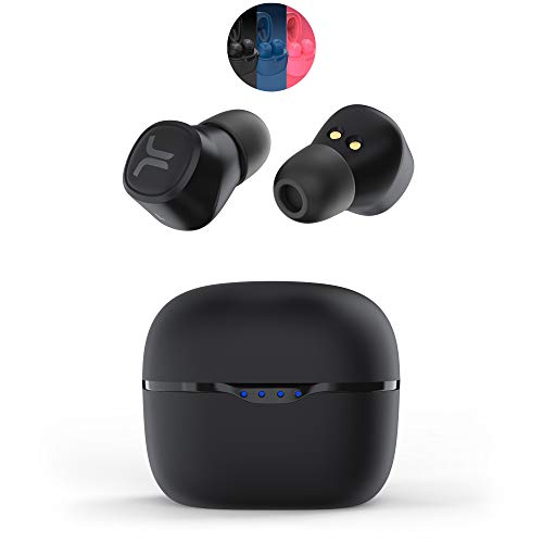 WESC True Wireless Kopfhörer, Bluetooth-Kopfhörer mit kabellosem LED-Ladecase, 20 Std. Spielzeit, Touch Control, IPX6 wasserdichte Kopfhörer - Schwarz von WESC