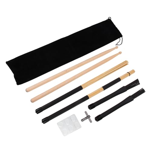 WESIEVYA Schlaginstrumenten-set Mit Drumstick Drum-brush Und Stimmschlüssel Holz-drum-stick-kit 5a Tasche Zur Aufbewahrung Für Anfänger Und Musiker WESIEVYA Schlaginstrumenten-set Mit Drumstick Drum-brush Und Stimmschlüssel Holz-drum-stick-kit 5a Tasche Zur Aufbewahrung Für Anfänger Und Musiker von WESIEVYA