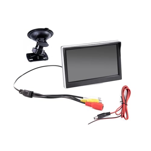 5 Zoll for Auto Monitor TFT LCD Digital 800 * 480 16:9 Bildschirm 2 Weg Video Eingang Oder Wireless Reverse Rückansicht Kamera Parkplatz(5inch-01) von WESLNN