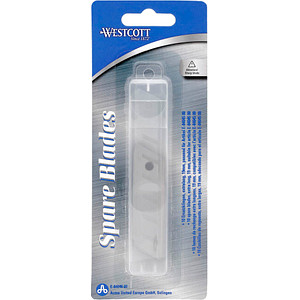 10 WESTCOTT Cuttermesser-Klingen silber 19 mm von WESTCOTT