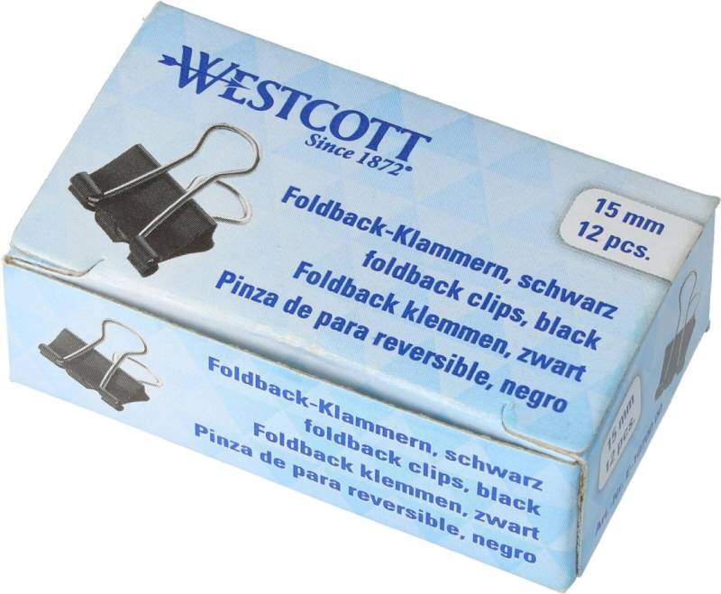WESTCOTT Foldbackklammern E-10700 00 schwarz 1.5 cm von WESTCOTT