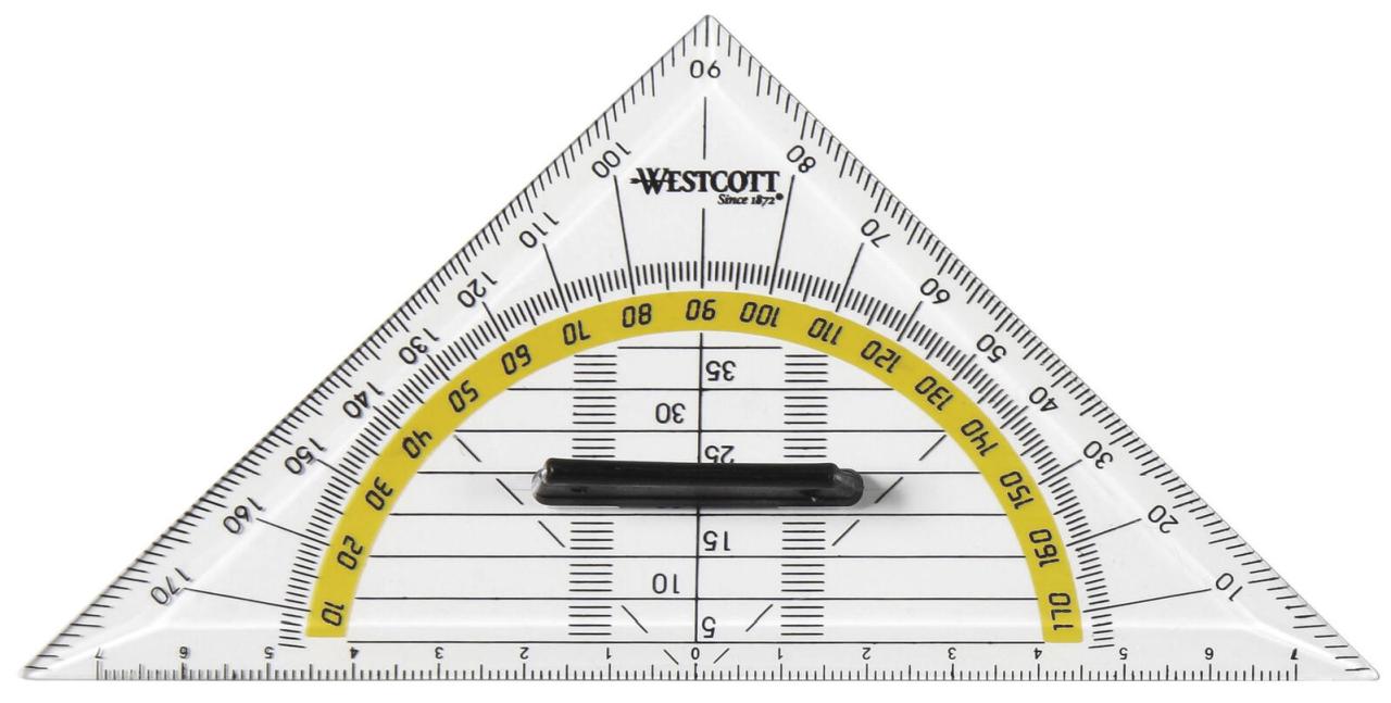 WESTCOTT Geometrie-Dreieck mit Griff 16,0 cm von WESTCOTT