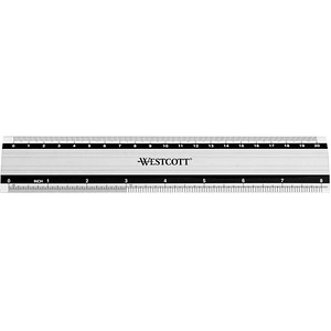 WESTCOTT Lineal 20,0 cm, silber von WESTCOTT