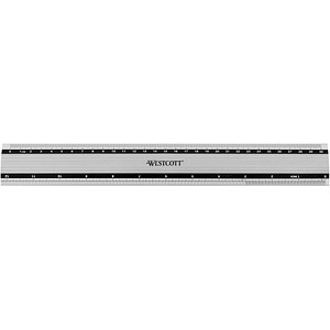 WESTCOTT Lineal 30,0 cm, silber von WESTCOTT