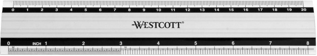 WESTCOTT Lineale Westcott Alu-Lineal, 20 cm 20 cm silber von WESTCOTT