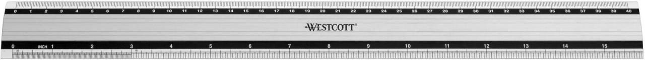 WESTCOTT Lineale Westcott Alu-Lineal, 40 cm 40 cm silber von WESTCOTT