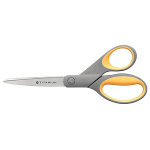 WESTCOTT Papierschere TITANIUM Super grau-gelb 21,0 cm von WESTCOTT