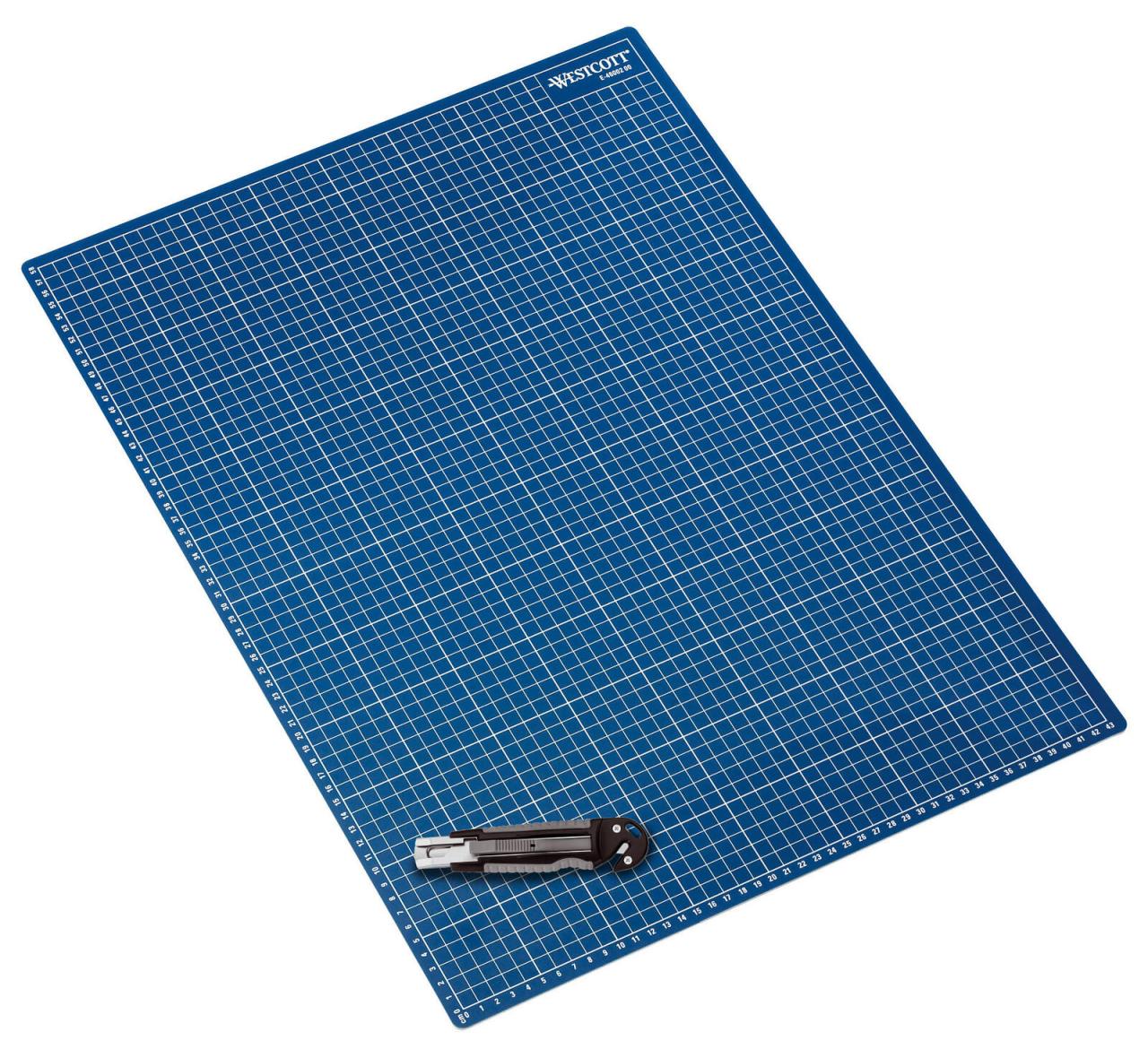 WESTCOTT Schneidematte Westcott Schneidematte A2 3 mm 60,0 x 45,0 cm blau von WESTCOTT