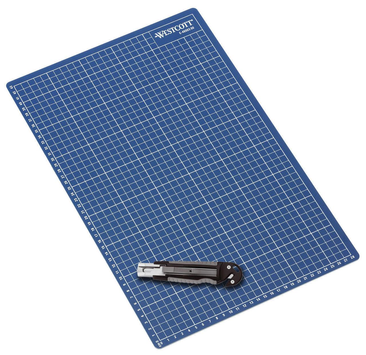 WESTCOTT Schneidematte Westcott Schneidematte A3 3 mm 45,0 x 30,0 cm blau von WESTCOTT