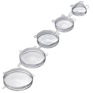 WESTMARK Frischhaltedeckel-Set Silikon transparent, 1 Set von WESTMARK