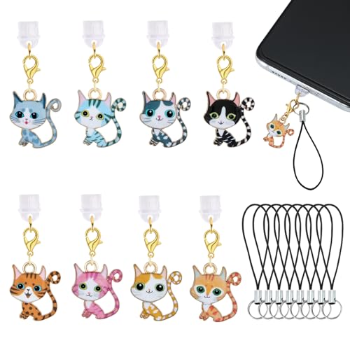WEWAYSMILE 8 Stück Kätzchen Staubschutzstecker USB-C-Staubschutzstecker Typ C Niedliche Handyanhänger Mit Anhängern für Die Meisten Typ-C-Handys WEWAYSMILE 8 Stück Kätzchen Staubschutzstecker USB-C-Staubschutzstecker Typ C Niedliche Handyanhänger Mit Anhängern für Die Meisten Typ-C-Handys von WEWAYSMILE