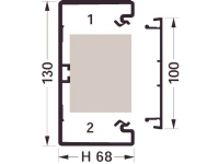 HAGER BR70130 installationskanalbund i plast 68x130mm RAL 7035 - (2 meter) von WEXØE