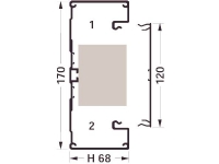 HAGER Kanalboden BRA 70172/1 Höhe 170 mm, Breite 68 mm, Länge 2000 mm eloxiert - (2 Meter) von WEXØE