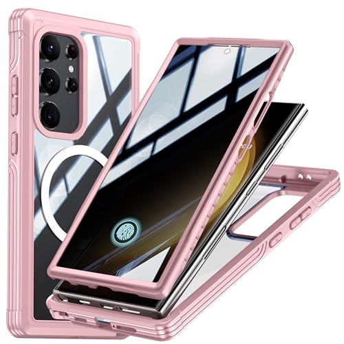 Schutzhülle für Samsung S24 Ultra, magnetische Schutzhülle für Galaxy S24 Ultra, mit Anti-Peeping-Displayschutzfolie, kompatibel mit MagSafe, robuste Vorder- und Rückseite, stoßfeste Schutzhülle S 24 Schutzhülle für Samsung S24 Ultra, magnetische Schutzhülle für Galaxy S24 Ultra, mit Anti-Peeping-Displayschutzfolie, kompatibel mit MagSafe, robuste Vorder- und Rückseite, stoßfeste Schutzhülle S 24 von WEYNRBOX