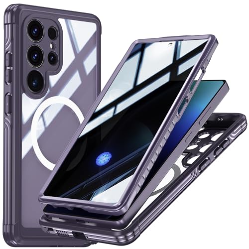 Schutzhülle für Samsung S25 Ultra, kompatibel mit Magsafe, Anti-Peeping-Displayschutzfolie, doppelseitige Handyhülle, Vorder- und Rückseite, 360°-Schutz, Rundumabdeckung, Galaxy S 25 Ultra Schutzhülle für Samsung S25 Ultra, kompatibel mit Magsafe, Anti-Peeping-Displayschutzfolie, doppelseitige Handyhülle, Vorder- und Rückseite, 360°-Schutz, Rundumabdeckung, Galaxy S 25 Ultra von WEYNRBOX