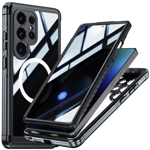Schutzhülle für Samsung S25 Ultra, kompatibel mit Magsafe, Anti-Peeping-Displayschutzfolie, doppelseitige Handyhülle, Vorder- und Rückseite, 360° strapazierfähig, Ganzkörperabdeckung, Galaxy S 25 Schutzhülle für Samsung S25 Ultra, kompatibel mit Magsafe, Anti-Peeping-Displayschutzfolie, doppelseitige Handyhülle, Vorder- und Rückseite, 360° strapazierfähig, Ganzkörperabdeckung, Galaxy S 25 von WEYNRBOX