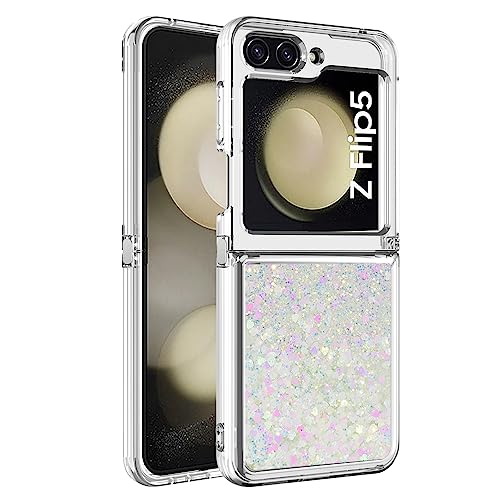 Glitzer Schutzhülle Galaxy Z Flip5 5G, Glitter klar TPU Handyhülle Flüssig Bewegende Treibsand Schutztasche Stoßdämpfende Hüllen Schlanke Handytasche Bumper Kompatibel mit Samsung Galaxy Z Flip5 5G Glitzer Schutzhülle Galaxy Z Flip5 5G, Glitter klar TPU Handyhülle Flüssig Bewegende Treibsand Schutztasche Stoßdämpfende Hüllen Schlanke Handytasche Bumper Kompatibel mit Samsung Galaxy Z Flip5 5G von WFCKPQF