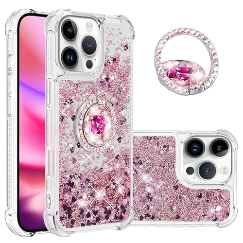 Glitzer Silikon Tasche kompatibel mit iPhone 16 Pro Vergilbungsbeständig, Silikon Handyhülle mit Ständer Bling Flüssig Tasche Kratzfest Transparent Case Ultradünne kompatibel mit iphone 16 Pro Glitzer Silikon Tasche kompatibel mit iPhone 16 Pro Vergilbungsbeständig, Silikon Handyhülle mit Ständer Bling Flüssig Tasche Kratzfest Transparent Case Ultradünne kompatibel mit iphone 16 Pro von WFCKPQF