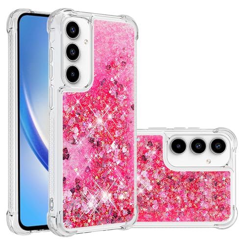 Glitzersteine Handyhülle für Galaxy A36 Damen, Silikon TPU Schutztasche Kratzfest Hülle Glitzer Flüssig Bewegende Treibsand Handytasche Bumper Case Kompatibel mit Samsung Galaxy A36, Bling Rosa Glitzersteine Handyhülle für Galaxy A36 Damen, Silikon TPU Schutztasche Kratzfest Hülle Glitzer Flüssig Bewegende Treibsand Handytasche Bumper Case Kompatibel mit Samsung Galaxy A36, Bling Rosa von WFCKPQF