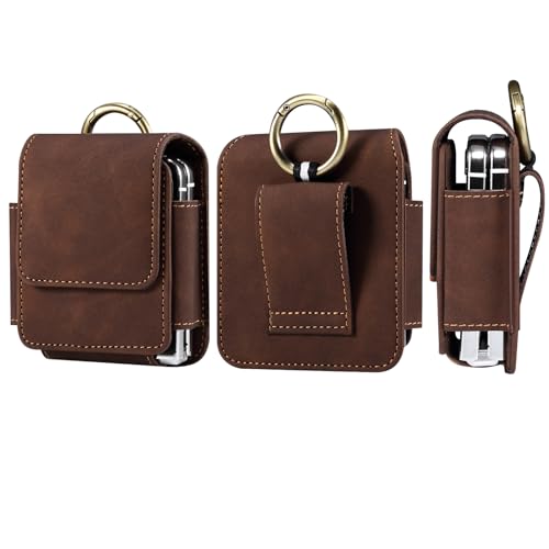 Herren Handy Gürteltasche mit Clip Kompatibel mit Huawei Pocket 2/P50 Pocket/Pocket S/Nova Flip/Motorola RAZR 5G/50/50 Ultra/40/40 Ultra/Galaxy Z Flip 6/5/4/3/2/5G, Leder Gürtel Handytasche Geldbörse Herren Handy Gürteltasche mit Clip Kompatibel mit Huawei Pocket 2/P50 Pocket/Pocket S/Nova Flip/Motorola RAZR 5G/50/50 Ultra/40/40 Ultra/Galaxy Z Flip 6/5/4/3/2/5G, Leder Gürtel Handytasche Geldbörse von WFCKPQF