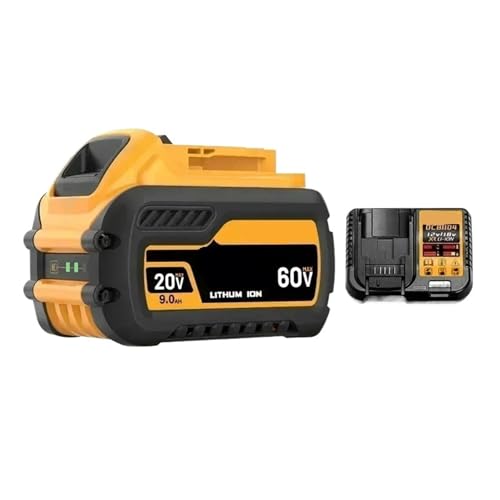 20 V/60 V 6,0 Ah Li-Ionen-Akku mit BDC112-Ladegerät – Kompatibel mit Dewalt DCB206/DCB205/DCB200-Werkzeugen – Hochleistungs-Ersatz for kabellose Rasenmäher, Bohrmaschinen und Outdoor-Geräte(9AH X1 cha 20 V/60 V 6,0 Ah Li-Ionen-Akku mit BDC112-Ladegerät – Kompatibel mit Dewalt DCB206/DCB205/DCB200-Werkzeugen – Hochleistungs-Ersatz for kabellose Rasenmäher, Bohrmaschinen und Outdoor-Geräte(9AH X1 cha von WFGJSK