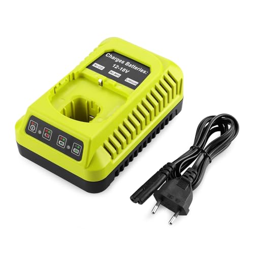 P117 P118 3A Schnellladegerät - Kompatibel mit Ryobi P108, P102, P107, P103, P104, P105, P106-12V-18V NI-Cd NI-Mh Lithium-Akkus(Yellow) von WFGJSK