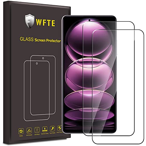 WFTE [2 Stück Panzer Schutz Glas Kompatibel für Xiaomi Redmi Note 12 Pro/12 Pro+/Poco X6/Poco X6 Pro, 9H Härte Panzerfolie, Anti-Kratzen Glasfolie, Anti-Bläschen Displayschutzfolien Schutzfolie von WFTE