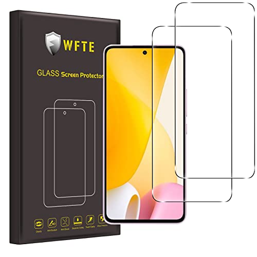 WFTE [2 Stück Schutzfolie Kompatibel mit Xiaomi 12 Lite 5G Panzerglas Schutzfolie 9H Härte, Anti-Kratzen, Anti-Öl, Anti-Bläschen Schutzfolie Displayschutzfolien kompatibel mit Xiaomi 12 Lite 5G von WFTE