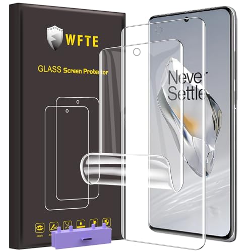 WFTE [2 Stück Schutzfolie für OnePlus 12 TPU [Nicht Gehärtetes Glas] Anti-Kratzen,Anti-Öl,Anti-Bläschen Weich Displayschutzfolie kompatibel mit OnePlus 12 von WFTE