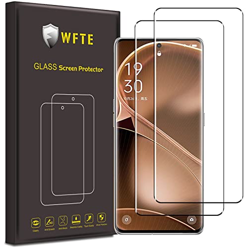 WFTE [2 Stück Schutzfolie für Oppo Find X6 Pro/Oppo Find X7 Ultra Panzerglas 3D 9H Härte,Anti-Kratzen,Anti-Öl,Anti-Bläschen Schutzfolie Displayschutzfolien kompatibel mit Oppo Find X6 Pro von WFTE