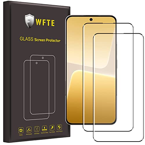 WFTE [2 Stück Schutzfolie für Xiaomi 13 Pro/13 Ultra Panzerglas 3D Glasfolie 9H Härte,Anti-Kratzen,Anti-Öl,Anti-Bläschen Schutzfolie Displayschutzfolien kompatibel mit Xiaomi Mi 13 Pro 5G -Schwarz von WFTE