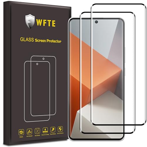WFTE [2 Stück Schutzfolie für Xiaomi Redmi Note 13 Pro+ 5G Panzerglas 3D 9H Härte,Anti-Kratzen,Anti-Öl,Anti-Bläschen Schutzfolie Displayschutzfolien kompatibel mit Redmi Note 13 Pro Plus 5G von WFTE