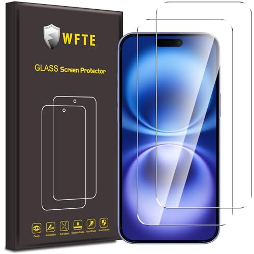 WFTE [2 Stück Schutzfolie für iPhone 16 Plus 6.7 Schutzfolie 9H Härte, Anti-Kratzen, Anti-Öl, Anti-Bläschen Schutzfolie Displayschutzfolien für iPhone 16 Plus WFTE [2 Stück Schutzfolie für iPhone 16 Plus 6.7 Schutzfolie 9H Härte, Anti-Kratzen, Anti-Öl, Anti-Bläschen Schutzfolie Displayschutzfolien für iPhone 16 Plus von WFTE