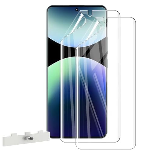 WFTE [2 Stück Schutzfolie mit Xiaomi Redmi Note 14 Pro+ 5G TPU [Nicht Gehärtetes Glas] Anti-Kratzen,Anti-Öl,Anti-Bläschen Weich Displayschutzfolie kompatibel mit Redmi Note 14 Pro Plus von WFTE