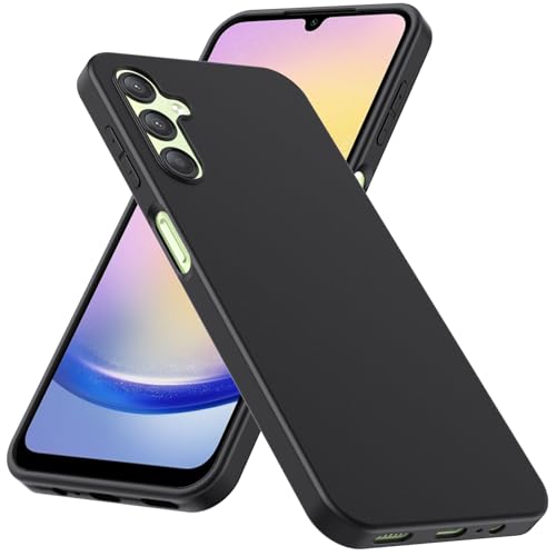 WFTE Hülle für Samsung Galaxy A25 5G Handyhülle [Ultra Dünn] [Kratzfest] [Passgenau Dünn Matt] Premium TPU Silikon Case Schutzhülle Weiche Staubabweisend Hülle für Samsung Galaxy A25 5G- Schwarz von WFTE