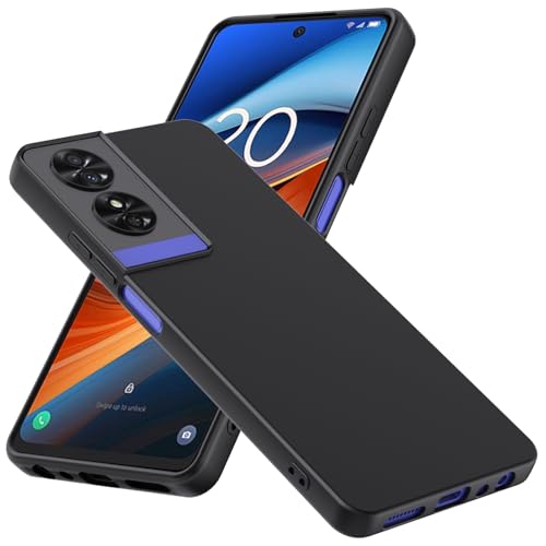 WFTE Hülle für TCL 50 SE Handyhülle [Ultra Dünn] [Kratzfest] [Passgenau Dünn Matt] Premium TPU Silikon Case Schutzhülle Weiche Staubabweisend Hülle für TCL 50 SE- Schwarz von WFTE