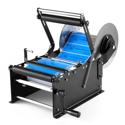 WFUAHA Handbetriebene Rundflaschen-Etikettiermaschine, Etikettierer für Flaschen, mit oszillierendem Arm, 15-30 Stück/Minute, geeignet für Etikettenbreiten von 10-160mm & Längen von 10-300mm WFUAHA Handbetriebene Rundflaschen-Etikettiermaschine, Etikettierer für Flaschen, mit oszillierendem Arm, 15-30 Stück/Minute, geeignet für Etikettenbreiten von 10-160mm & Längen von 10-300mm von WFUAHA