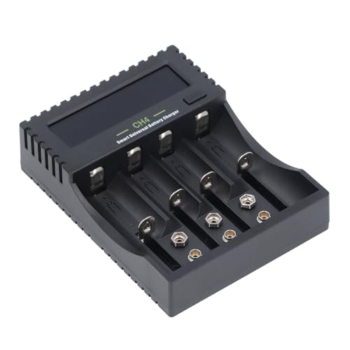 WGFOIP 1PCS Smart Universal Battery Ladegerät mit LCD -Display USB, 4 Bay Battery Ladegerät für Li -Ion NI Mh NI Cd AAAA AAAA von WGFOIP