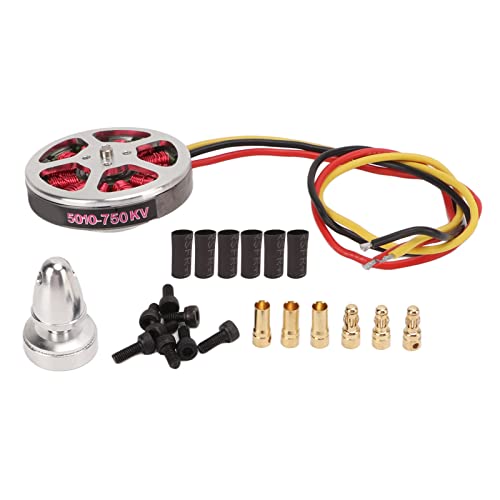 WGFOIP 1SET von RC Bürstenloser Motor, 5010 750 KV Bürstenloser Scheibenmotor für RC Quadcopter -Multicopter -Drohne, Multi -Achsen -Flugzeugmotor, 50 X 10 Mm von WGFOIP
