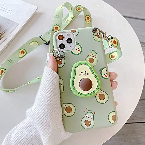 3D niedliche Cartoon-Frucht-Avocado-Halter-Ständer-Lanyard Weiche Handyhülle für iPhone 12 11 Pro Max Mini X XR XS 6S 7 8 Plus SE 20-Abdeckung, b, für iPhone 12 3D niedliche Cartoon-Frucht-Avocado-Halter-Ständer-Lanyard Weiche Handyhülle für iPhone 12 11 Pro Max Mini X XR XS 6S 7 8 Plus SE 20-Abdeckung, b, für iPhone 12 von WGOUT